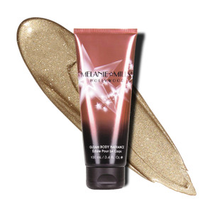 Melanie Mills Hollywood Gleam Body Radiance All In One Makeup, Moisturizer & Glow For Face & Body - Disco Gold, 3.4 fl.oz.
