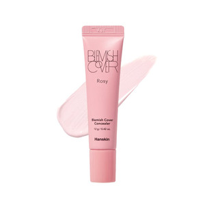 Hanskin Blemish Cover Rosy  Pink Tone Full Coverage Concealer for Dull Skin & Dark Spots | 12g Korean Color Corrector