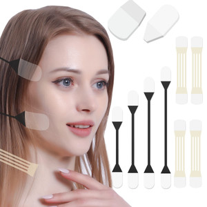 Neck Face Lift Tape, [8 Bands + 40 Tapes] Instant Firming Kit for Double Chin & Wrinkles, Invisible Lifting Stickers for Saggy Skin, Anti-Aging Neck