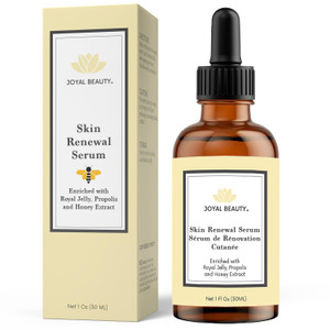 JOYAL BEAUTY Organic Royal Jelly Skin Renewal Serum for Face Skin Eyes. Best Intensive Firming Renewing Resurfacing Solution Enriched with Honey, Bee