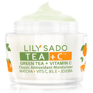LILY SADO TEA+C Green Tea Matcha & Vitamin C Moisturizer - Antioxidant, Anti-Aging Anti-Wrinkle Daily Moisturizing Lotion - Hydrates, Softens, Firms