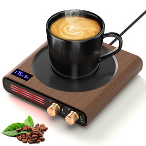 Mug Warmer, CEROBEAR 50W Coffee Cup Warmer for Desk with 9 Tempreture Settings, 1-9Hrs Auto Shut Off Smart Candle Warmer with LED Lights, Electric Be