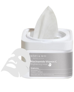 Mary&May Niacinamide Vitamin C Mask (30 Sheets) - Korean Face Mask for Glowing Skin - Daily Sheet Mask for Dark Spots & Dullness - Fragrance-Free, 13