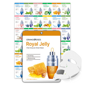 OBS lab ? Orangeroses ? 30 Pcs Combo Pack Vital Ampoule Sheet Mask, Korean Facial Skincare Sheet | Simple & Effective Skincare Routine | Moisturizati