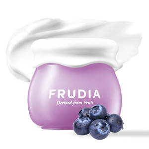 FRUDIA Blueberry Hydrating Face Cream (0.35 oz)  48-Hour Deep Hydrating Korean Face Moisturizer w/77% Blueberry Extract, Panthenol & Fruit Seed Oils