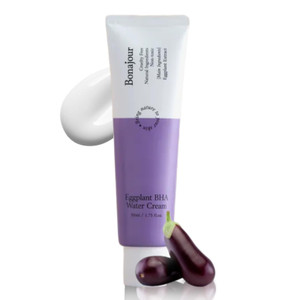 BONAJOUR] Vegan beauty Eggplant Daily BHA Moisturising Cream - Salicylic Acid Gentle Exfoliating Anti-Acne treatment Natural Moisturizer 1.7 fl. oz