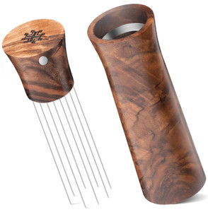 WDT Tool Espresso Stirrers - Coffee Distributor Barista Tools - Espresso Needle Distribution Tool for Coffee Accessories Kit - Walnut Wood Gifts for