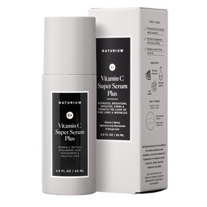 Naturium Vitamin C Super Serum Plus Jumbo, Smoothing Face Care, plus Retinol, Hyaluronic Acid, Niacinamide & Salicylic Acid, 2 oz