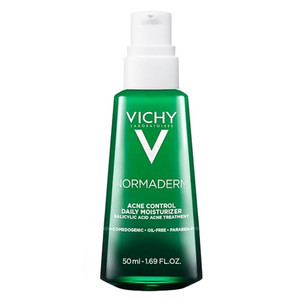 VICHY Normaderm Acne Control Daily Moisturizer, Oil Free Acne Moisturizer For Face, Max Strength 2% Salicylic Acid + Hyaluronic Acid + Vitamin C, Tar