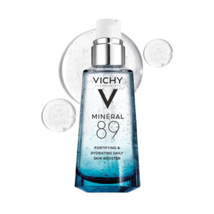 VICHY Mineral 89 Fortifying & Hydrating Daily Skin Booster, Pure Hyaluronic Acid Serum For Face, Plumps & Hydrates, Repairs Skin Barrier, Lightweight