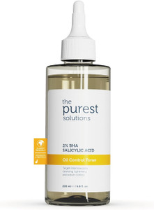 The Purest Solutions Oil Control Toner (2% BHA Salicylic Acid) - Oily, Pore Balancing Toner for Acne & Scarred Skin - Blackhead Targeted Formula - Ve