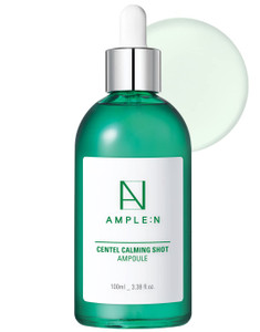 AMPLE:N Centel Calming Shot Ampoule - Korean Soothing Face Serum with Centella Asiatica to Calm Irritated & Sensitive Skin - Redness Relief, Acne Spo