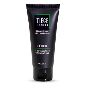 Tiege Hanley Exfoliating Face Wash for Men, Gentle Fragrance-Free Face Scrub With Apricot Seed Powder, Vitamin B3, & Allantoin, Cooling Exfoliator, G