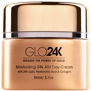 GLO24K Moisturizer Face Cream with 24K Gold, Vitamins  Collagen Retinol Hyaluronic Acid  Hyaluron Acid Cream for Hydration & Daily Skin Care, Day C