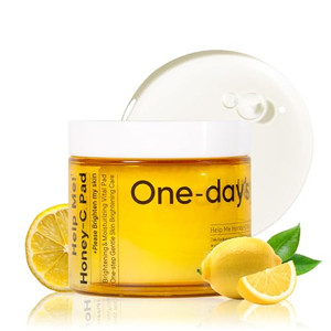 ONE-DAYS YOU Help Me Honey Glow-C Pads | Korean Vitamin C Toner Pads for Face | Brightening & Cleansing Facial Pads | Skin Care for Blemishes & Radi