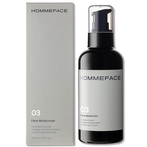 HommeFace Mens Daily Face Moisturizer, 5.07 fl. oz. - Hydrating & Nourishing Facial Lotion - Korean Skincare Technology with Collagen, Witch Hazel &