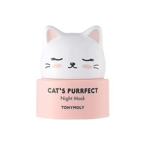 TONYMOLY Cats Purrfect Night Sleeping Mask  Hydrating Overnight Face Mask with Collagen & Botanical Extracts  Korean Skincare to Strengthen, Softe