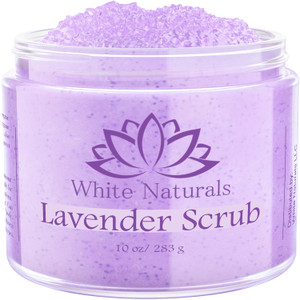 Lavender Oil Body Scrub, Organic Exfoliator for Soft Skin, Pure Exfoliate, Deep Cleanse, Natural Women Exfoliating Dead Sea Salt Face Scrub, Moisturi