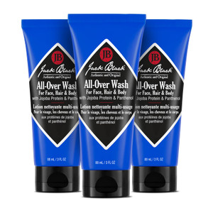 Jack Black All Over Wash Face, Body & Hair Cleanser, 3 Fl Oz  Citrus, Mint & Oakmoss  Mens Face Wash, Body Wash, Shampoo, Hair Care, Multi-Purpose