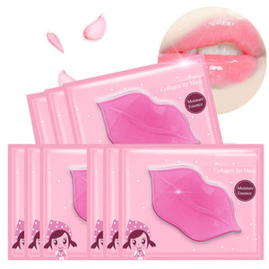 Felico Lip Mask, 30PCS Collagen Crystal Pink Care Gel Pads, Moisturizing Anti-Wrinkle Anti-Aging Firm Hydrate Lips, Remove Dead Skin Fine Lines Moist