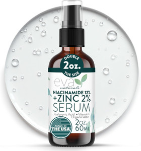 Niacinamide 12% Serum for Face w/Zinc & Hyaluronic Acid  Vitamin B3 & E Pore Minimizer for Dark Spot Corrector, Even Skin Tone, Oil Control, Brighte