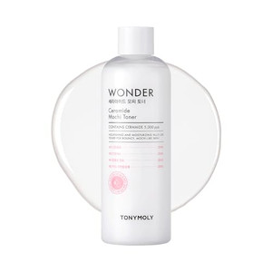 TONYMOLY Wonder Ceramide Mochi Toner  Hydrating & Strengthening Dewy Glass Skin Toner for Healthy Moisturized Skin, Large 16.9 oz Korean Skincare