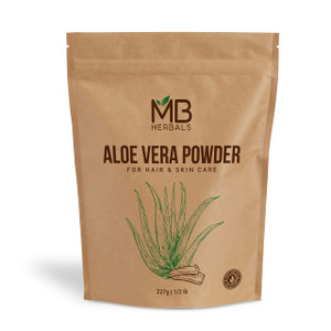 MB Herbals Aloe Vera Powder 8 oz (227 Gram / 0.5 lb) | Aloe barbadensis Powder | Natural Skin Moisturizer | Promotes Hair Growth | for External Use O