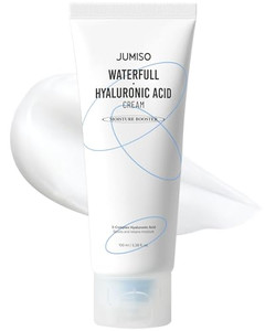 JUMISO Waterfull Hyaluronic Cream - Korean Face Moisturizer with 3-Complex Hyaluronic Acid 5 Microbiome Deep Hydration Sebum Control - Vegan Fragranc