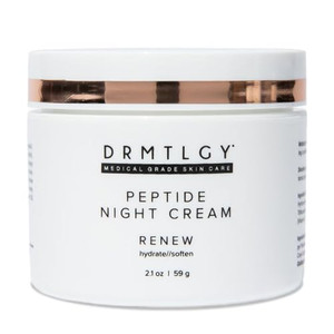 DRMTLGY Peptide Night Cream Face Moisturizer. Fragrance Free and Oil Free Hydrating Facial Moisturizer for All Skin Types. 2.1 oz