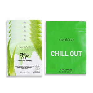Avatara Chill Out Facial Mask 5 Sheets, Hydrating Mask, Sheet Masks, Face Mask Skincare Beauty Essential Made with Hydrating Hyaluronic Acid & Moistu