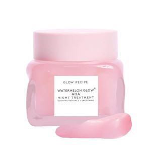 Glow Recipe Watermelon Glow AHA Night Treatment - Overnight Resurfacing Mask with AHA Complex, Hyaluronic Acid, Niacinamide & Watermelon Enzymes for