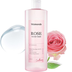 Mamonde Rose Water Vegan Toner for Face - 90.97% Pure Rosewater, Organic Certified, Soothing and Hydrating, Alcohol-Free, Korean Skin Care, 8.45 Fl O