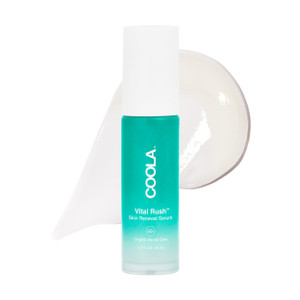 COOLA Organic Vital Rush Skin Renewal Serum, Dermatologist Tested Skin Barrier Protection with Vitamin C and Hyaluronic Acid, Vegan and Gluten Free,