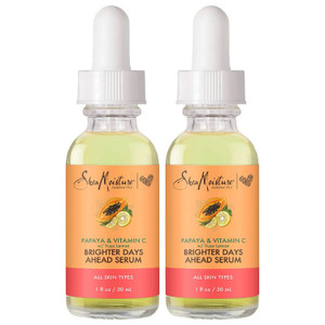SheaMoisture Papaya & Vitamin C Face Serum, Brighter Days Ahead 2-Pack  For All Skin Types, Even Skin Tone, Glow Up Essentials, 1 Oz Ea