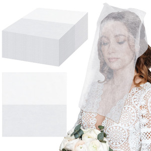 Moukeren 100 Pieces Makeup Protector for Face Hood Protects Hair and Make up While Getting Dressed Disposable Non Woven Makeup Face Cover Clothing Pr