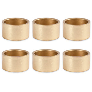 DII Basic Napkin Ring Collection Decorative, Gold, One Size, 6 Count