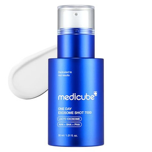 medicube Exosome Shot Zero 7,500 PPM Spicule Facial Serum | Liquid Skin Booster Serum | Exosome, AHA+BHA+PHA | Pore Care, Dead Skin Cells, Skin Textu