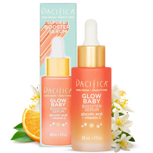 Pacifica Vitamin C Serum for Face  Glow Baby Brightening Facial Serum with Glycolic Acid  Vitamin C Booster Skin Care, Dark Spot Corrector, Vegan S