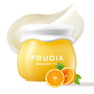 FRUDIA Citrus Brightening Cream (0.35 oz) - Brightening and Vitamin-Rich Korean Face Moisturizer w/61% Citrus Peel Extract, Niacinamide & Vitamin C |