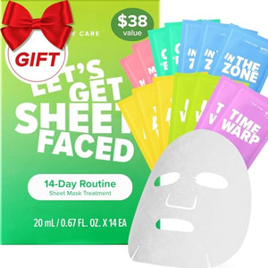 I DEW CARE Collagen Sheet Mask Variety Pack - 14 Days Facial Masks Skincare Korean | Hydrating Collagen Face Mask, Moisturizing Beauty Skin Care, She