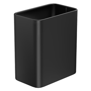 Cesun Small Bathroom Trash Can 2.1 Gallon Wastebasket, Modern Metal Garbage Can Office Waste Basket, Matte Black Stainless Steel Trash Bin for Bedroo