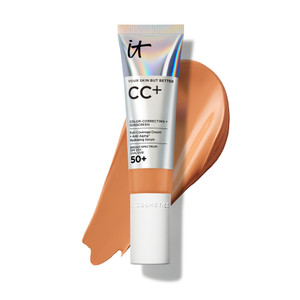IT Cosmetics CC+ Cream (Rich) - Natural Full Coverage Foundation With SPF 50+, Color Corrector & Anti-Aging Hydrating Serum, Hyaluronic Acid + Peptid