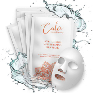 Calés Anti-Aging and Moisturizing Face Mask Set - Hydrating Face Masks for Women - 100% Cotton Face Mask Sheets for Skin Brightening and Nourishing -