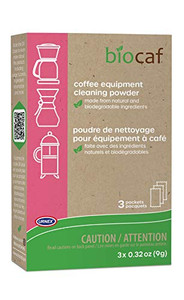 Biocaf Coffee Machine Cleaner - Cleaning Powder - 3 Single Use Packets - Compatible with Keurig Delonghi Nespresso Ninja Hamilton Beach Mr Coffee Bra