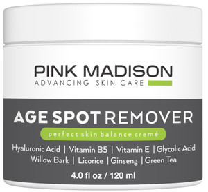 Pink Madison Dark Spot Corrector Best Age Spot Remover Treatment for Face Hands Body Circle 4 Ounce Cream
