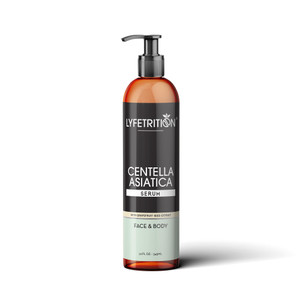 Lyfetrition Centella Asiatica Cica Serum - 12 Fl Oz Large Bottle - Anti-Aging Face Serum for Sensitive Skin Cream - Boosts Collagen Production Younge