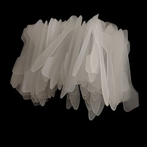 UQUABESO Translucent Frosted Tip Makeup Spatula, Mini Makeup Cosmetic Mask Spoon for Mixing and Sampling, Disposable Facial Cream Mask Stick Beauty D