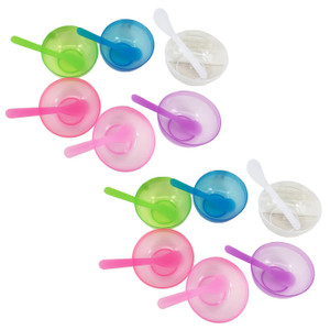lasenersm 12 Pcs Plastic Facial Mask Mixing Bowl With Stirring Spatula Facemask Bowl Mud Mask Mixing Bowl DIY Skin Care Mixing Tool Kit for Lady Wome