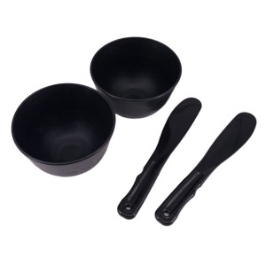 lasenersm 2 Pieces Rubber Facial Mask Mixing Bowl With Plastic Spatula Facemask Bowl Mud Mask Mixing Bowl DIY Skin Care Mixing Tool Kit for Lady Wome