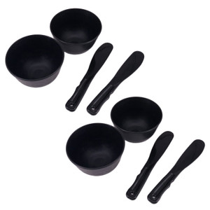 lasenersm 4 Pieces Rubber Facial Mask Mixing Bowl With Plastic Spatula Facemask Bowl Mud Mask Mixing Bowl DIY Skin Care Mixing Tool Kit for Lady Wome